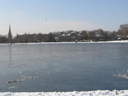 Frozen Round Pond, Kensington Gardens