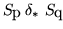 $S_p ~ \delta_* ~ S_q$