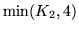 $\min(K_2, 4)$