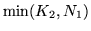 $\min(K_2,N_1)$