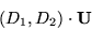 \begin{displaymath}(D_1,D_2) \cdot {\bf U}
\end{displaymath}