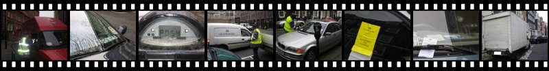 On street with a Westminster Parking Attendant