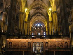 Inside Santa Iglesia Catedral Basilica De Barcelona