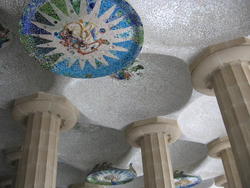 Doric Columns and Tiled Mosaic, Parc Güell