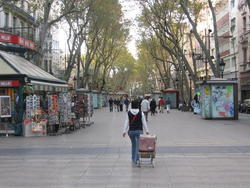 La Rambla (empty in the early morning :-))