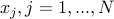 x_j, j=1,...,N