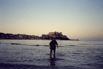 Paddling to end the day in the Calvi bay