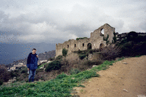 Ruin and Jeremy above Santa Reparata di Balagna