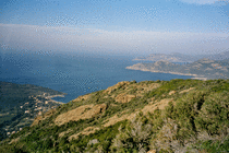 View over Galeria from the climb towards Capu Tondu (2)