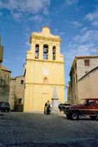 Helen outside the church in Catteri