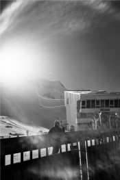 16.01.2003, Cable car to the top of the Grande Motte (just before the cable snaps - apparently it got blown off its cable one year - you'll never catch me on one of those things, etc, etc...)