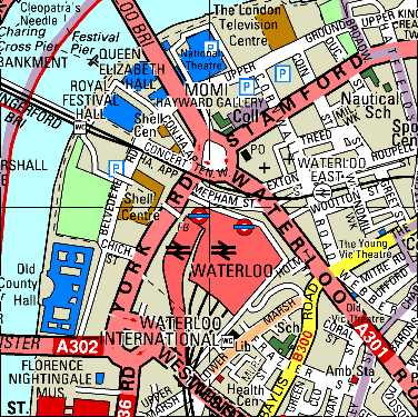 London map waterloo Hotel in