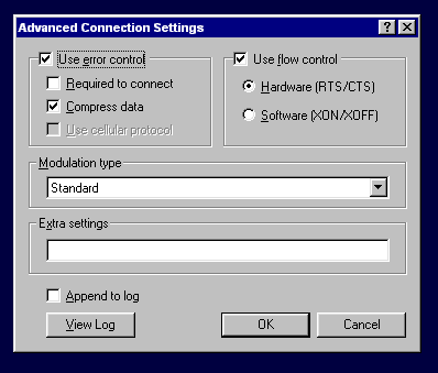 Connection Settings