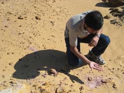 A Geologist hard at work !!!