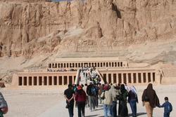 Approaching the Temple of Hatshepsut