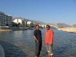 Hemmant and Muthu enjoying themselves