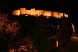 Grand fortress at night
