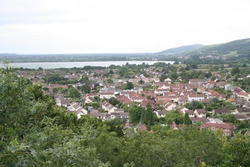 View of Cheddar and reservoir from the look-out