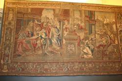 There were many colourful tapestries