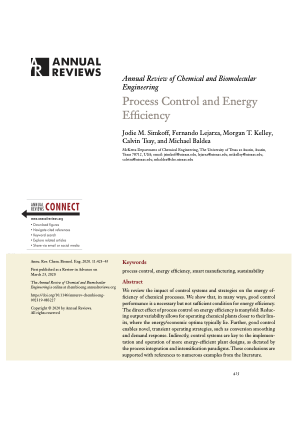 Annual Review of Chemical and Biomolecular Engineering 2020